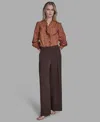 Bcbg Women's Plaid Button Placket V-neck Top In Brown