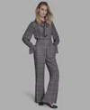 Bcbg Women's Plaid Wide-leg Pants In Gray
