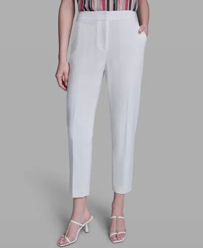 Bcbg Women's Pleated High-rise Pants In White