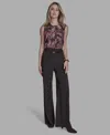 Bcbg Women's Pleated Wide Leg Pants In Black