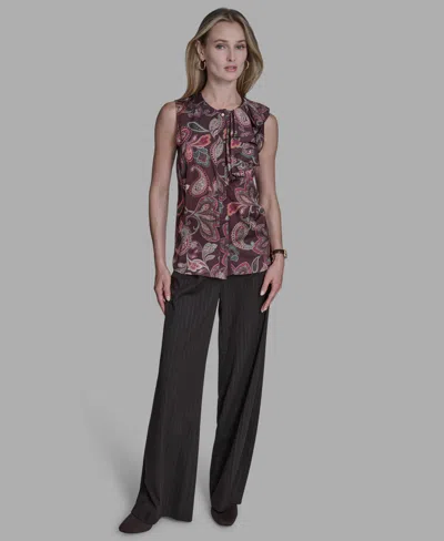 Bcbg Women's Printed Ruffle Button-down Top In Multi