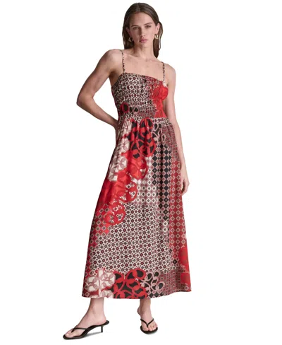 Bcbg Women's Printed Square Neck Sleeveless Dress In Multi