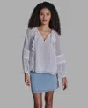 Bcbg Women's Pull-on Ruffle Top In White