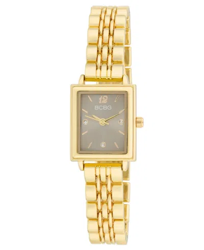 Bcbg Women's Quartz Rectangle Gold Stainless Steel Watch 21mm In Red