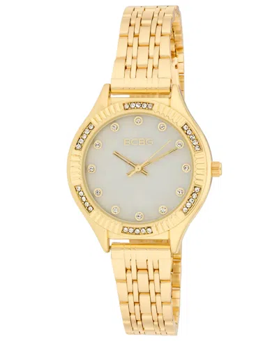 Bcbg Women's Quartz Round Gold Stainless Steel Watch 33mm
