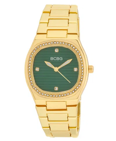 Bcbg Women's Quartz Round Gold Stainless Steel Watch 33mm In Multi