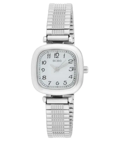Bcbg Women's Quartz Round Silver Stainless Steel Watch 27mm In Metallic