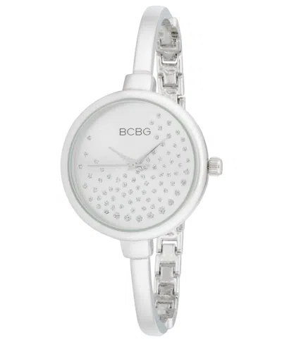 Bcbg Women's Quartz Round Silver Stainless Steel Watch 32mm In Pattern