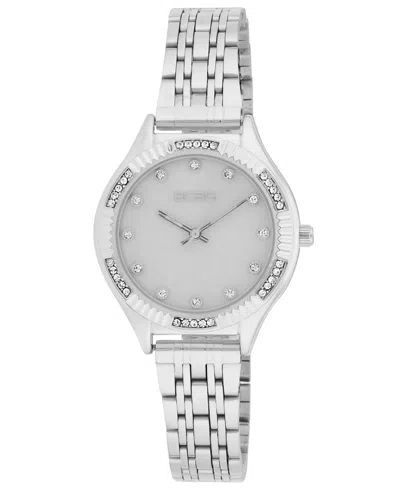 Bcbg Women's Quartz Round Silver Stainless Steel Watch 33mm In Transparent