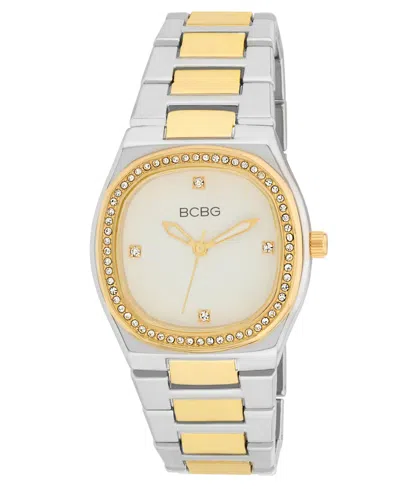 Bcbg Women's Quartz Round Two-tone Stainless Steel Watch 33mm In Metallic
