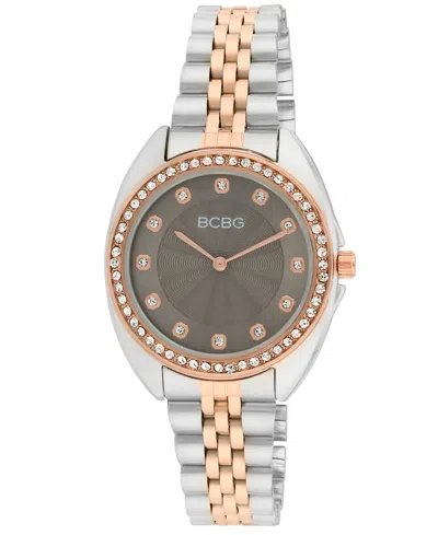Bcbg Women's Quartz Round Two-tone Stainless-steel Watch 34mm In Multi