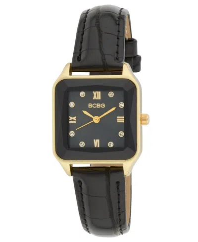 Bcbg Women's Quartz Square Black Stainless Steel Watch 27mm