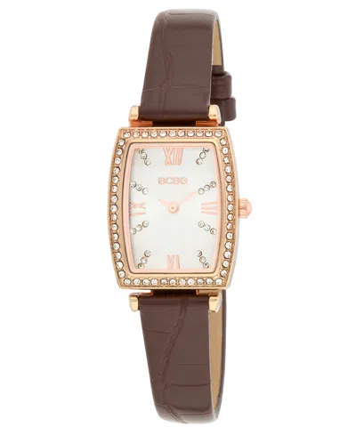 Bcbg Women's Quartz Tonneau Rose Gold Stainless Steel Watch 26mm In Red