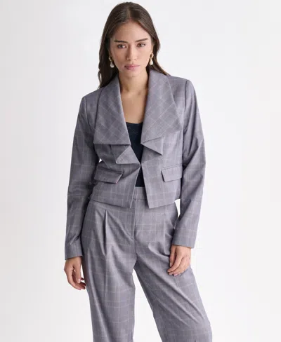 Bcbg Women's Ruffle-front Blazer In Blue