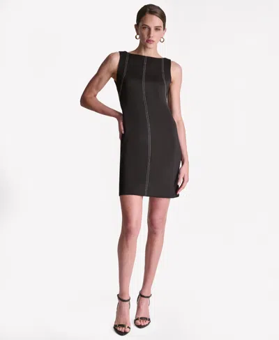 Bcbg Women's Scuba A-line Dress In Black