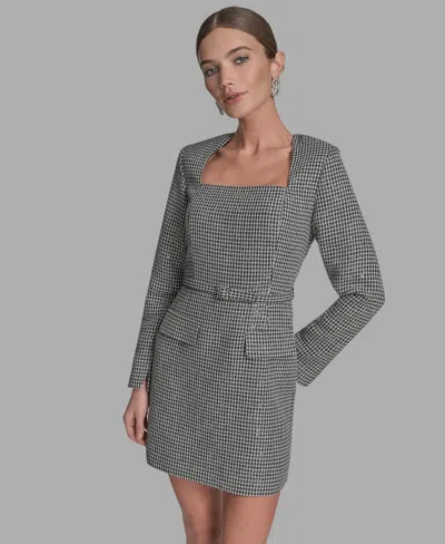 Bcbg Women's Sequin Square Neck Sheath Dress In Gray