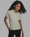 Bcbg Women's Short Sleeve Collared Neck Top In White