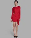 Bcbg Women's Side Knot Long Sleeves Sheath Dress In Red