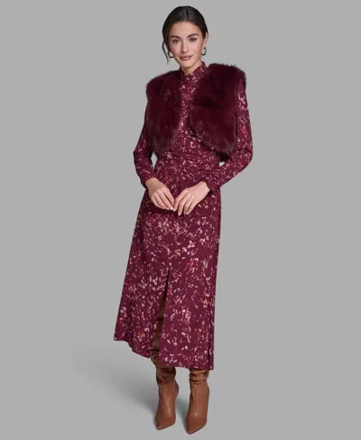 BCBG WOMEN'S SLEEVELESS CROPPED SHRUG JACKET