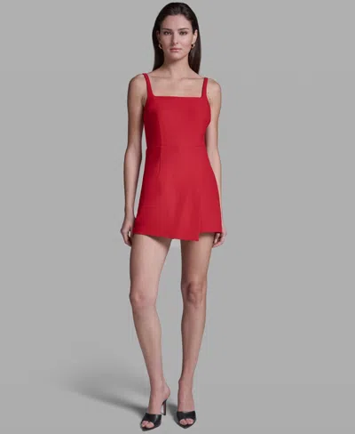 Bcbg Women's Sleeveless Mini Romper Dress In Red