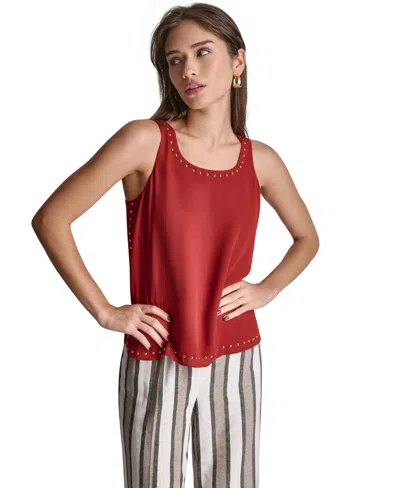 Bcbg Women's Sleeveless Studded Top In Burgundy