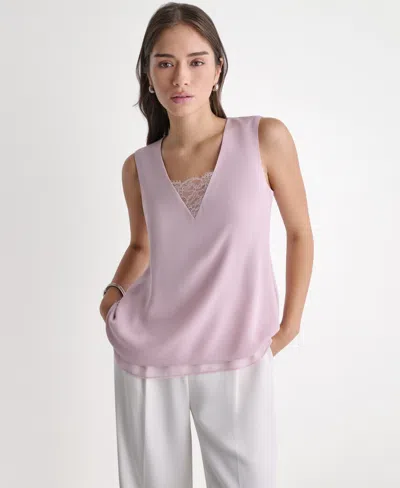 Bcbg Women's Sleeveless V-neck Blouse In Pink
