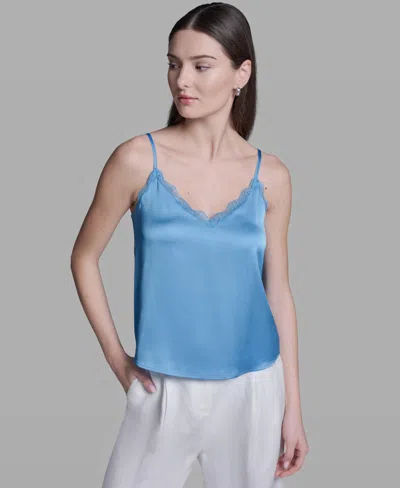 Bcbg Women's Sleeveless V-neck Cami Top In Blue