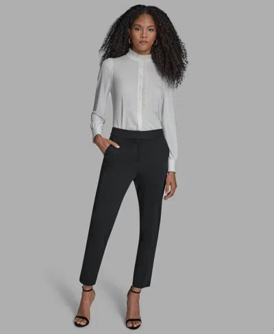 Bcbg Women's Slim Leg High Rise Pants In Black