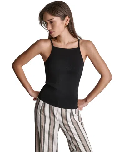 Bcbg Women's Square Neck Knit Top In Black