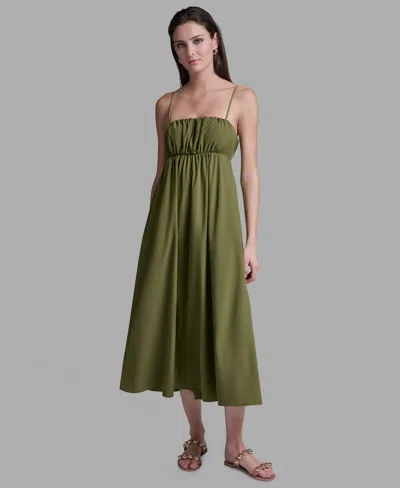 Bcbg Women's Square Neck Midi Dress In Green