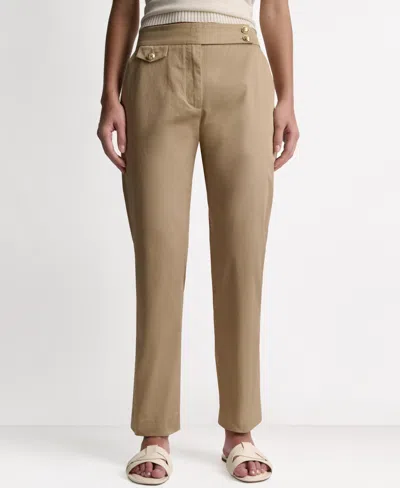 Bcbg Women's Straight-leg Mid-rise Pants In Neutral