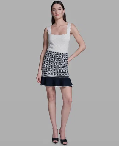Bcbg Women's Sweater Knit Pull-on Mini Skirt In White