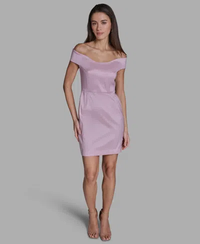 Bcbg Off The Shoulder Minidress In Pink