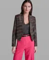Bcbg Women's Textured Open-front Collared Jacket In Multi