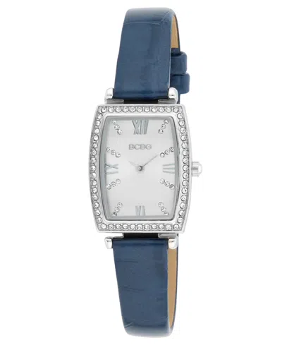Bcbg Women's Tonneau Silver Stainless Steel Watch 26mm In Purple