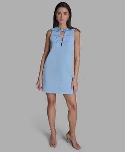 Bcbg Women's V-neck Mini Dress In Blue