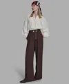 Bcbg Women's Wide Leg Crop Pants In Brown