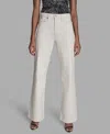 Bcbg Women's Wide Leg Mid-rise Jeans In White