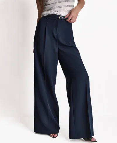 Bcbg Women's Wide-leg High-rise Pants In Blue