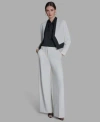 Bcbg Womens Open Front Blazer Suit In Whisper White