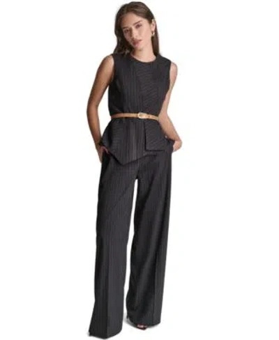 Bcbg Womens Striped Suit In Black
