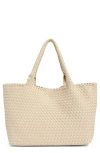 Bcbg Woven Large Tote Bag & Pouch Set In White