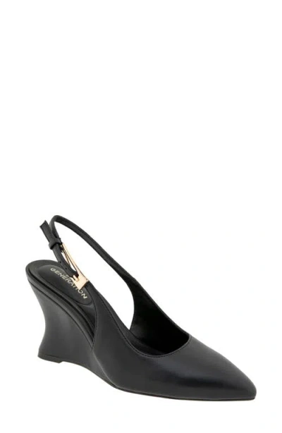 Bcbg Xyla Slingback Pointed Toe Wedge Pump In Black