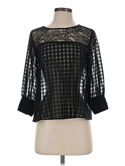 Pre-owned Bcbgeneration 3/4 Sleeve Blouse In Black