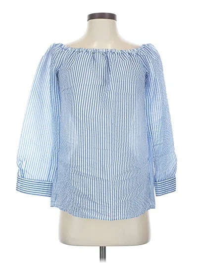 Pre-owned Bcbgeneration 3/4 Sleeve Blouse In Blue