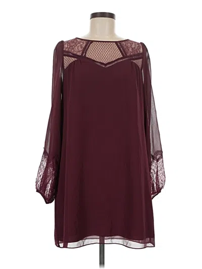 Pre-owned Bcbgeneration 3/4 Sleeve Blouse In Burgundy