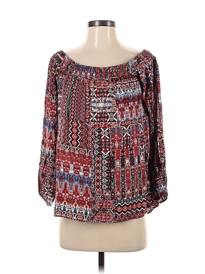 Pre-owned Bcbgeneration 3/4 Sleeve Blouse In Red