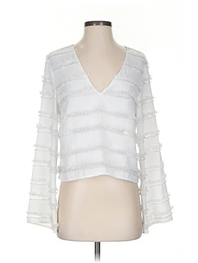 Pre-owned Bcbgeneration 3/4 Sleeve Blouse In White