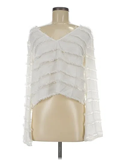 Pre-owned Bcbgeneration 3/4 Sleeve Blouse In White