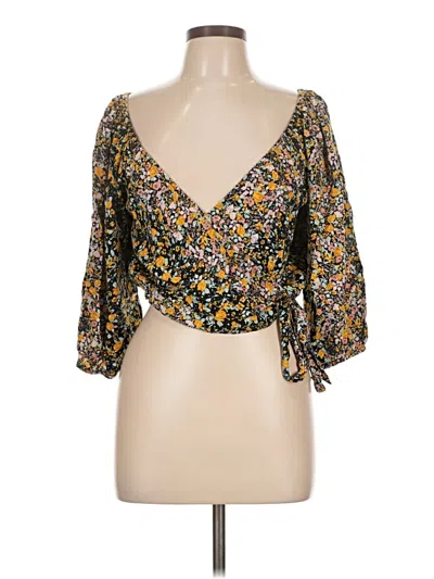 Pre-owned Bcbgeneration 3/4 Sleeve Blouse In Yellow